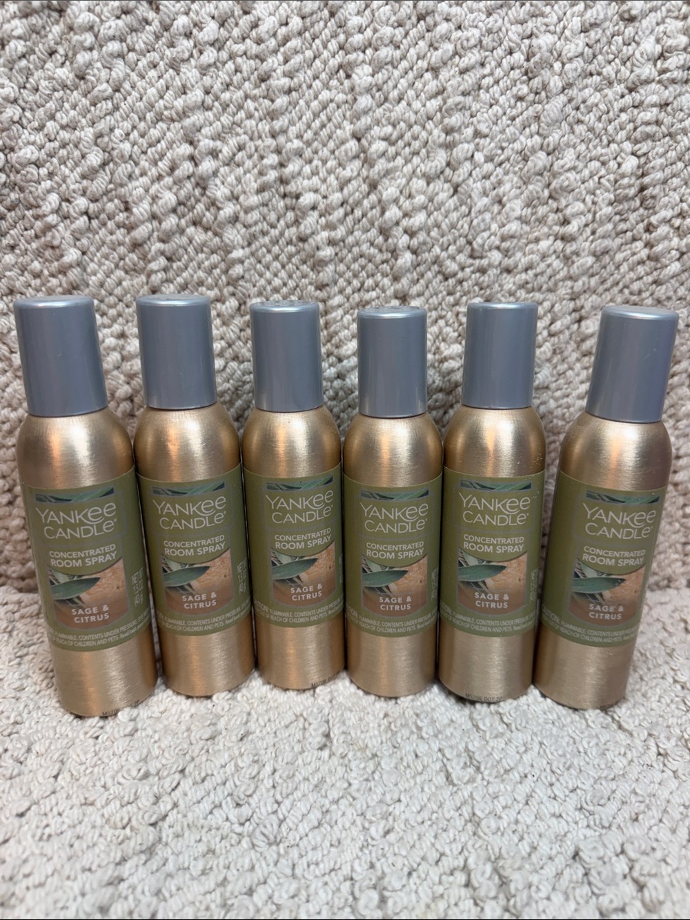 Yankee Candle Sage & Citrus Room Spray - Gold and Gray Bottles